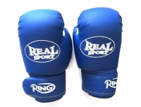 Перчатки для кикбоксинга REALSPORT RS210 10 унций, синий
